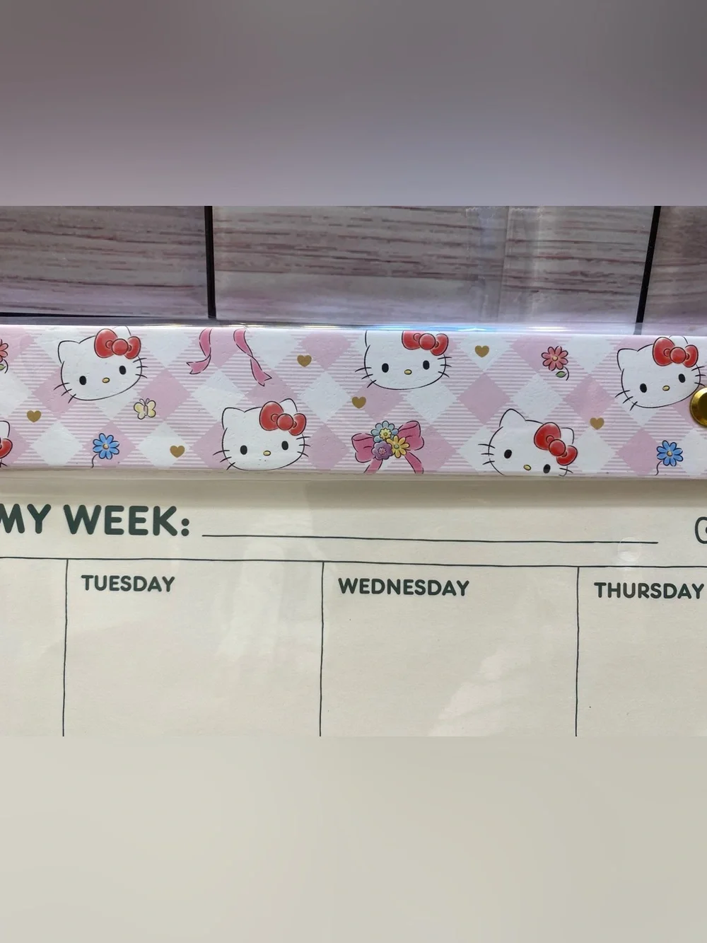 Hello Kitty  ❤️My week weekly desk pad 60 Perforated sheets Pink Bow NEW